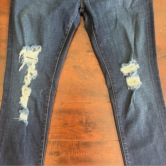 ANTHROPOLOGIE J Brand Denim Low Rise Pencil Leg Jeans Distressed Size 30 - Picture 4 of 12